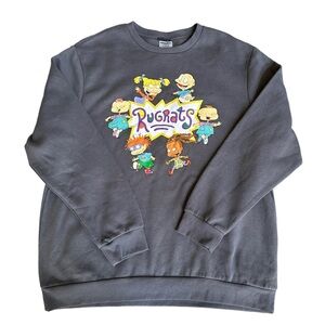 Nickelodeon Women's Grey Crewneck Long Sleeve Rugrats Sweatshirt Size: XL New!